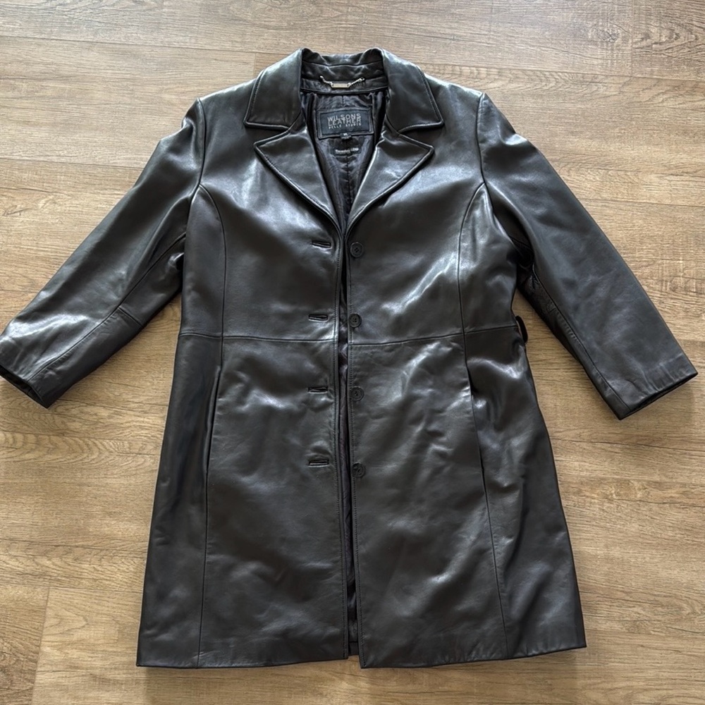Wilsons Leather Women's Black Leather Coat